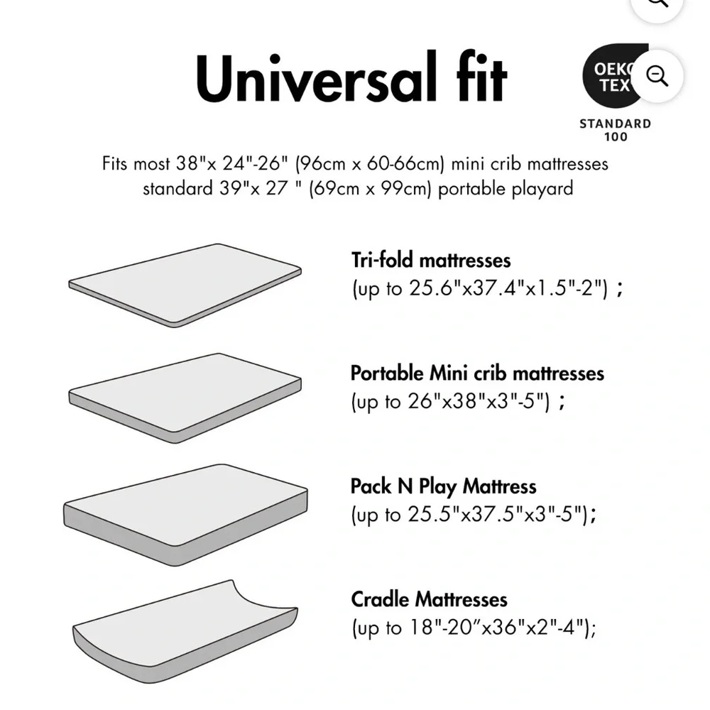 NWT Baby Universal Mini Crib Pack N Play, Fitted Playard Sheet, Autumn, 38"x26" - Picture 5 of 8